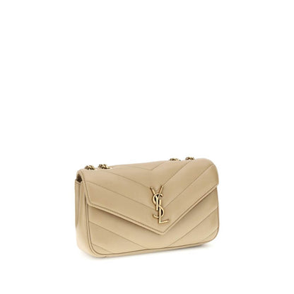 Saint Laurent Beige Lamb Ovis Aries Aries Shoulder Bag