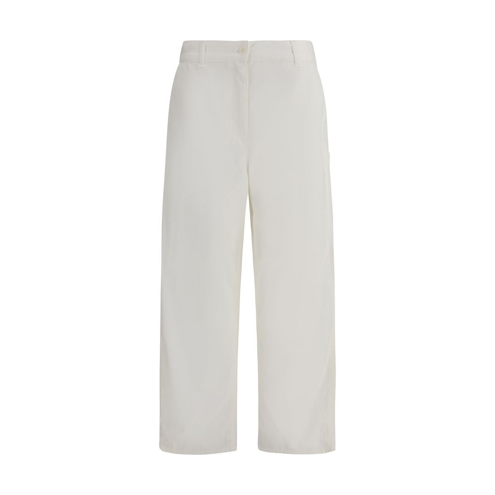 The Row Cream Cotton Cargo Pants