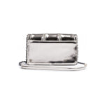 Ferrari Metal Silver GT patent leather bag with chain FE8056121179097