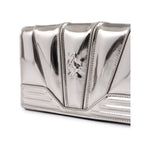 Ferrari Metal Silver GT patent leather bag with chain FE8056121179097