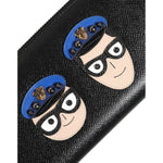 Dolce & Gabbana Black Leather #DGFAMILY Zipper Continental Mens Wallet BAG4686