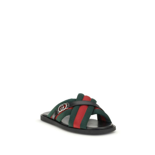 Gucci Web Sandals with Interlocking GG GU-838084HAAHH8449-EU40/US7
