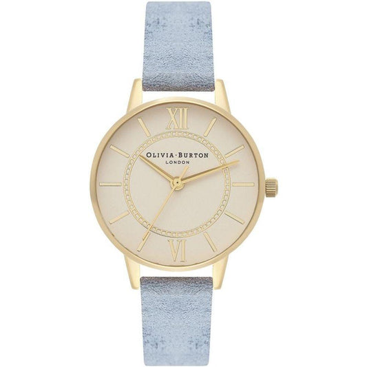 Olivia Burton Blue Artificial Leather Watch OBOB16WD82AC