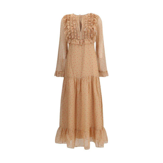 Kristina Ti Silk long Dress with rouches KR-KAL0095TI0301RS9-IT42 | L