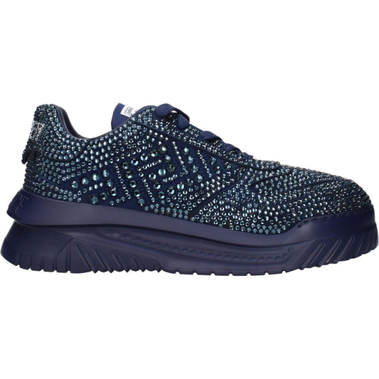 Versace Blue Fabric Chunky Sneakers
