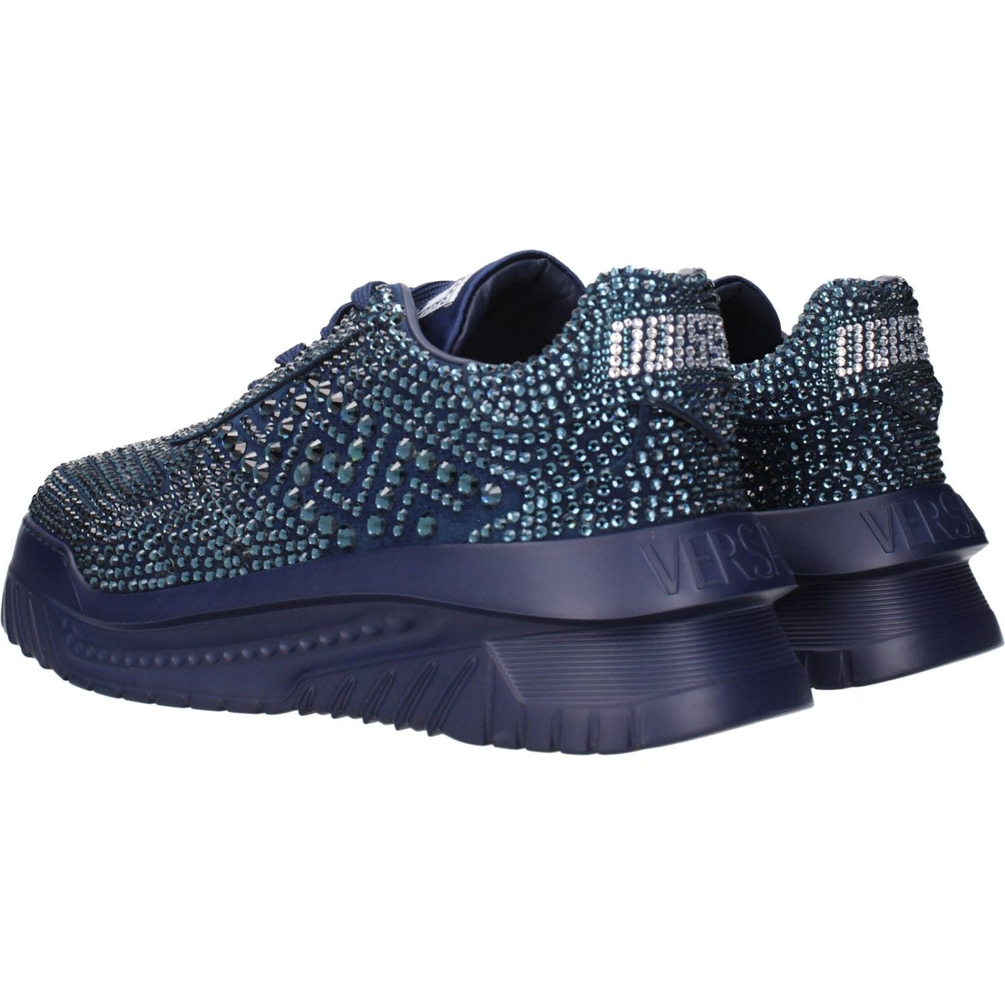 Versace Blue Fabric Chunky Sneakers VE-15248512286985-EU42/US9