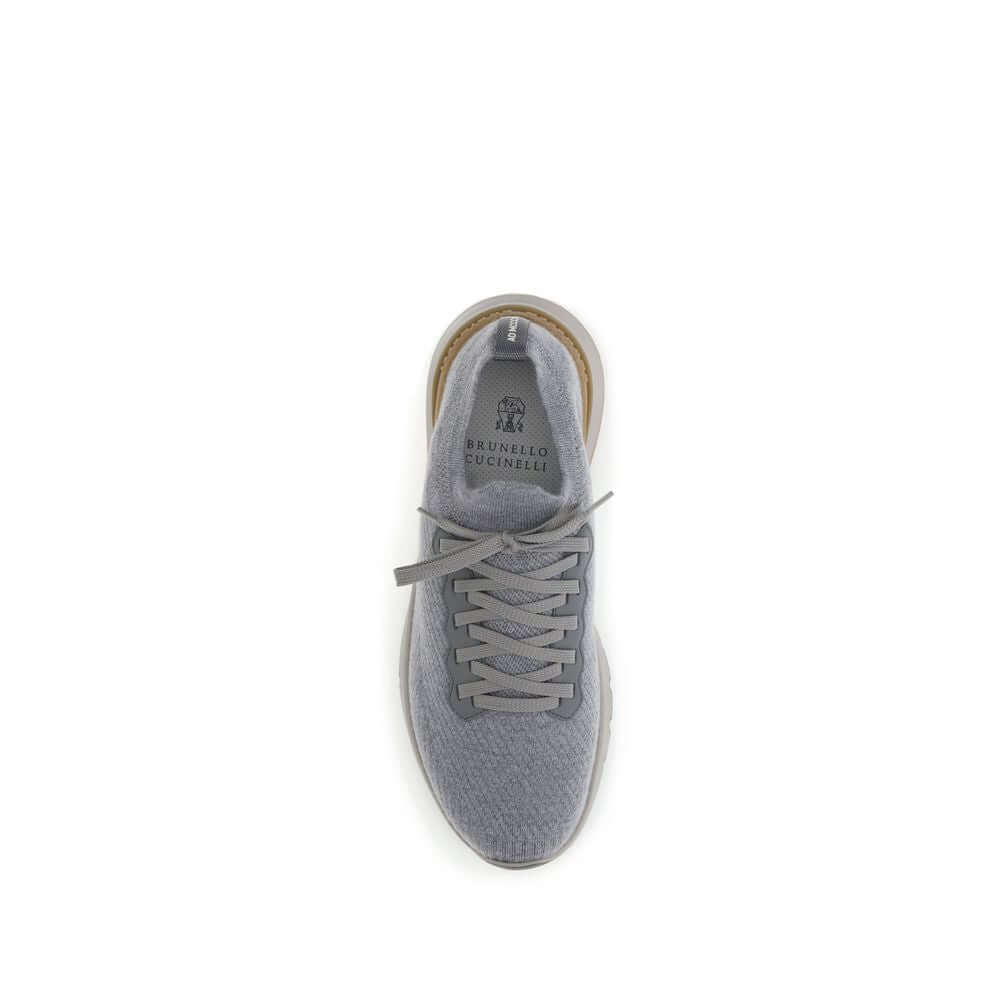 Brunello Cucinelli Gray Rubber Athletic Sneakers