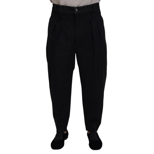 Dolce & Gabbana Black CottonStretch Loose DenimTrouser Jeans
