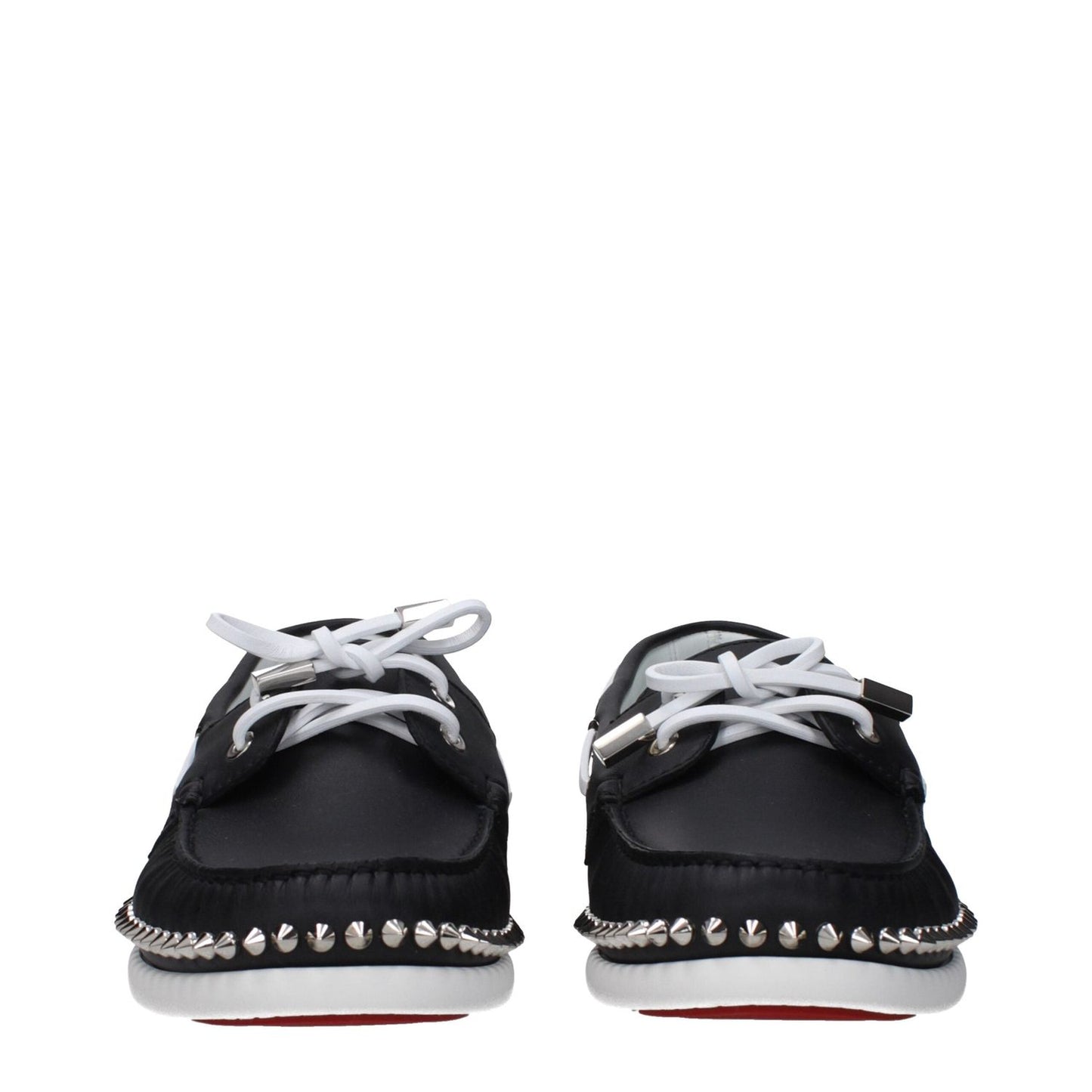 Christian Louboutin Black Leather Slip-On Loafers LO-9489379197193-EU41/US8