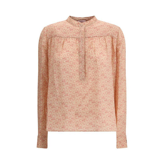Kristina Ti Blouse with foliage print and refined stand-up collar KR-KBL0129TI0293RS2-IT40 | M