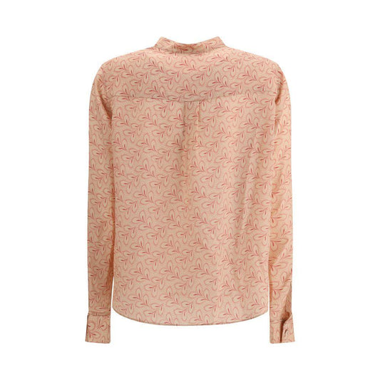 Kristina Ti Blouse with foliage print and refined stand-up collar KR-KBL0129TI0293RS2-IT40 | M