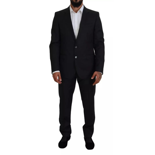 Dolce & Gabbana Melange Grey Wool 2 Piece MARTINI Suit KOS2002-52