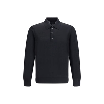 Giorgio Armani Black Fleece Wool Sweatshirt