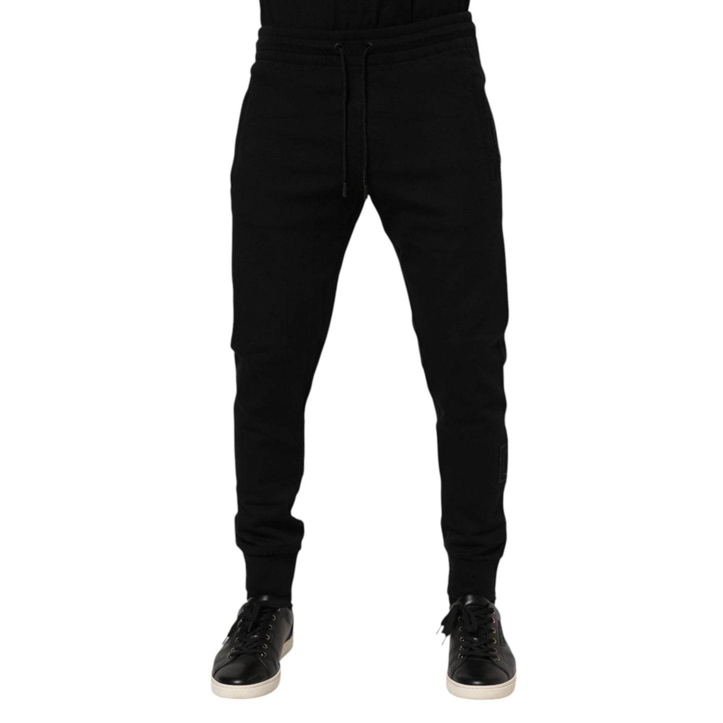 Dolce & Gabbana Black Cotton Jogger Jogging Men Trouser Pants