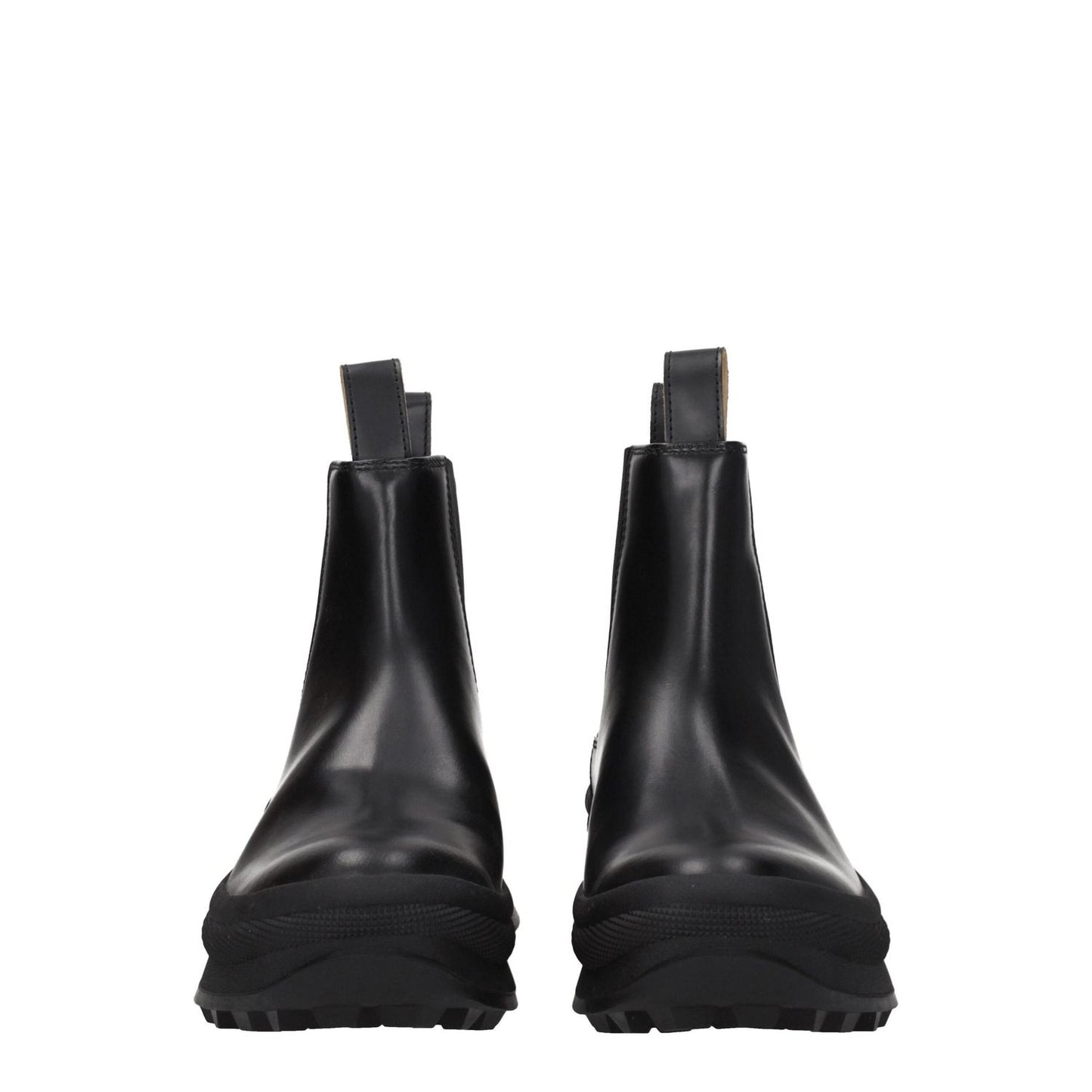 Jil Sander Black Leather Ankle Boots JI-8547355132169-EU40/US7
