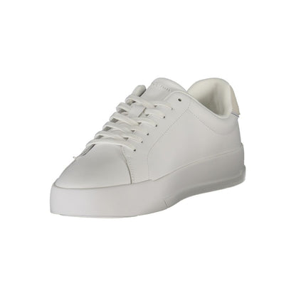 Tommy Hilfiger White Leather Men Sneaker with iconic logo and sleek design