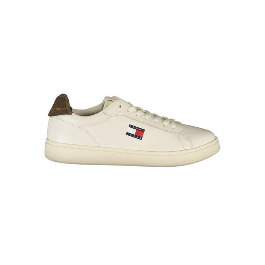 Tommy Hilfiger White Leather Men Sneaker TO-39406-EU40/US7