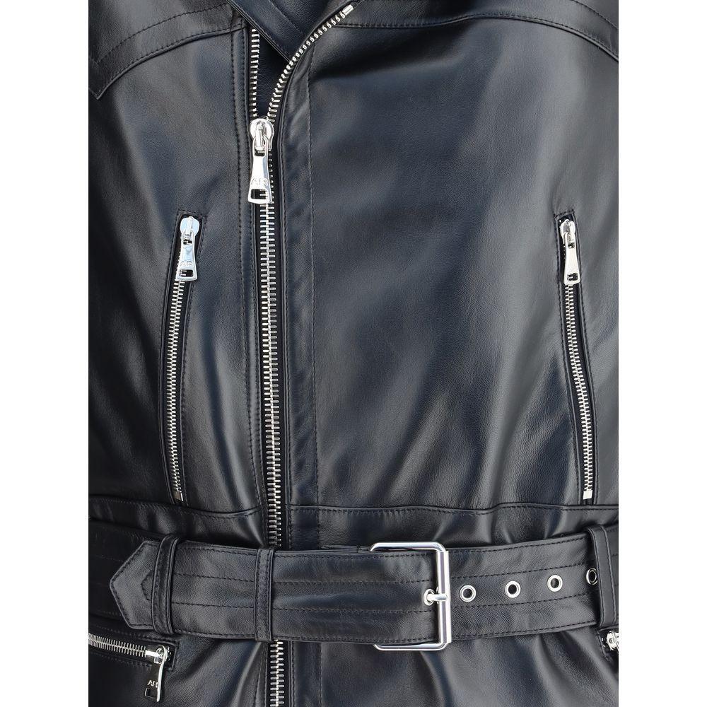 Alessandra Rich Leather Biker Jacket AL-FABX42310900-IT38 | S