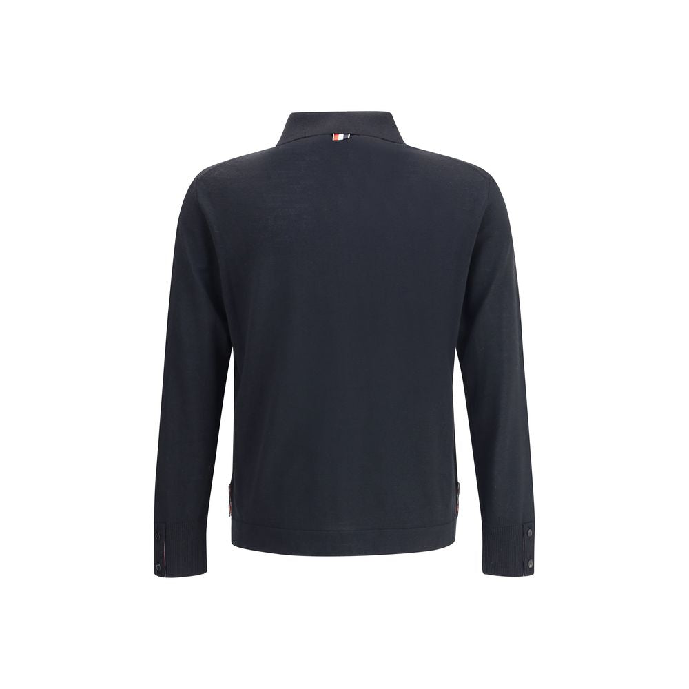 Thom Browne Black Fleece Wool Sweatshirt
