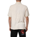 Dolce & Gabbana Ivory Cotton Terry Logo Pocket Polo T-shirt TSH90511-48