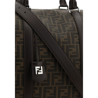 Fendi Brown Canvas Luggage And Travel