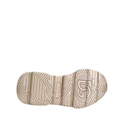 Dolce & Gabbana Gold Leather Daymaster Women Sneaker Shoes