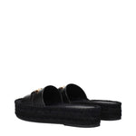 Versace Black Leather Slippers Sandals VE-15265239367945-EU35/US5