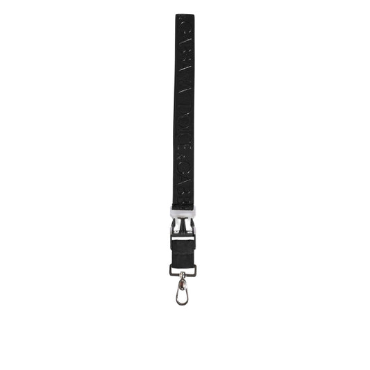 Dolce & Gabbana Black Polyester Stretch Rubberised DG Logo Men Keychain
