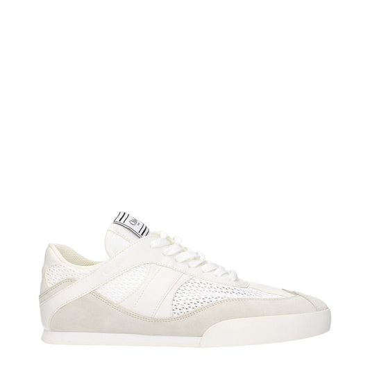 Chloé White Fabric Low Top Sneakers with logos on front, side, and back, featuring MPN CHC25S07IPL20S and code F84230.