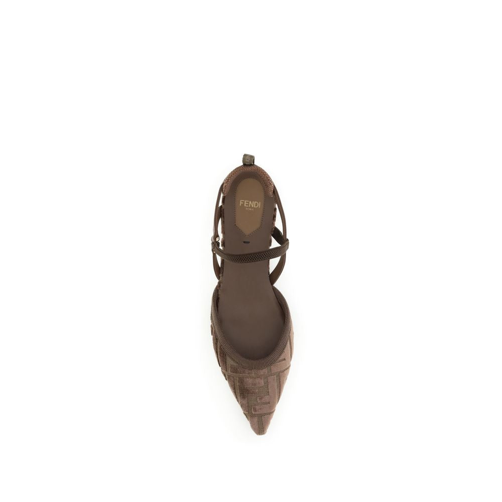 Fendi Colibrì Lite slingback Ballerinas FE-8J8463AOTPF1TPH-EU36/US6
