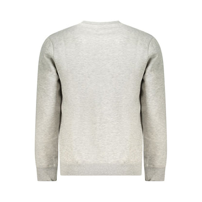 Back view of Norway 1963 Gray Cotton Men Sweater featuring a sleek design with long sleeves and a classic crew neck.