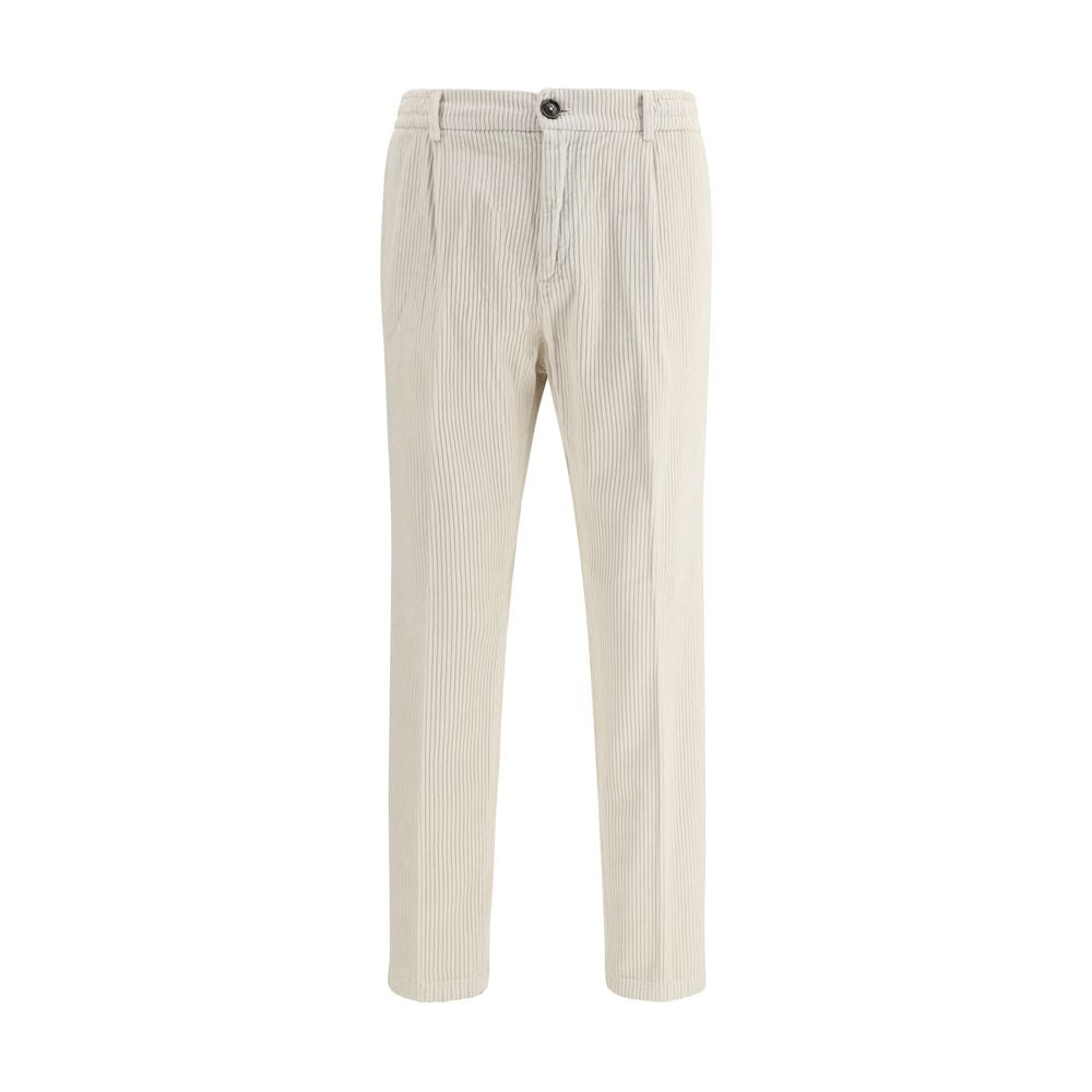 Cruna White Cotton Casual Pants