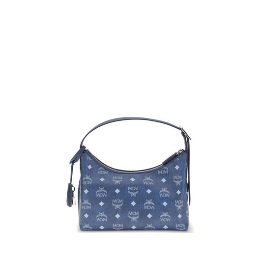 MCM Blue Fabric Shoulder Bag