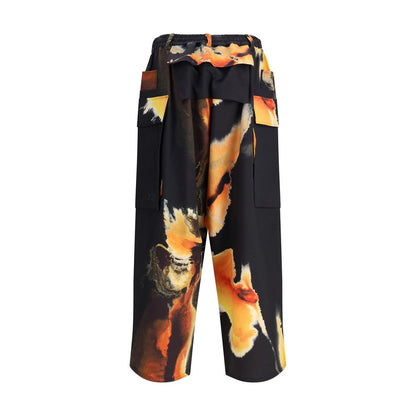 Y-3 Multicolor Polyethylene Cargo Pants with sporty oversized design and adjustable hems.