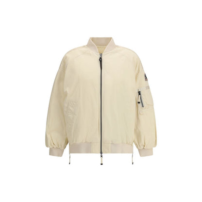 Parajumpers White Polyester Clothing reversible bomber with oversized silhouette, central zipper, and elasticated hem.