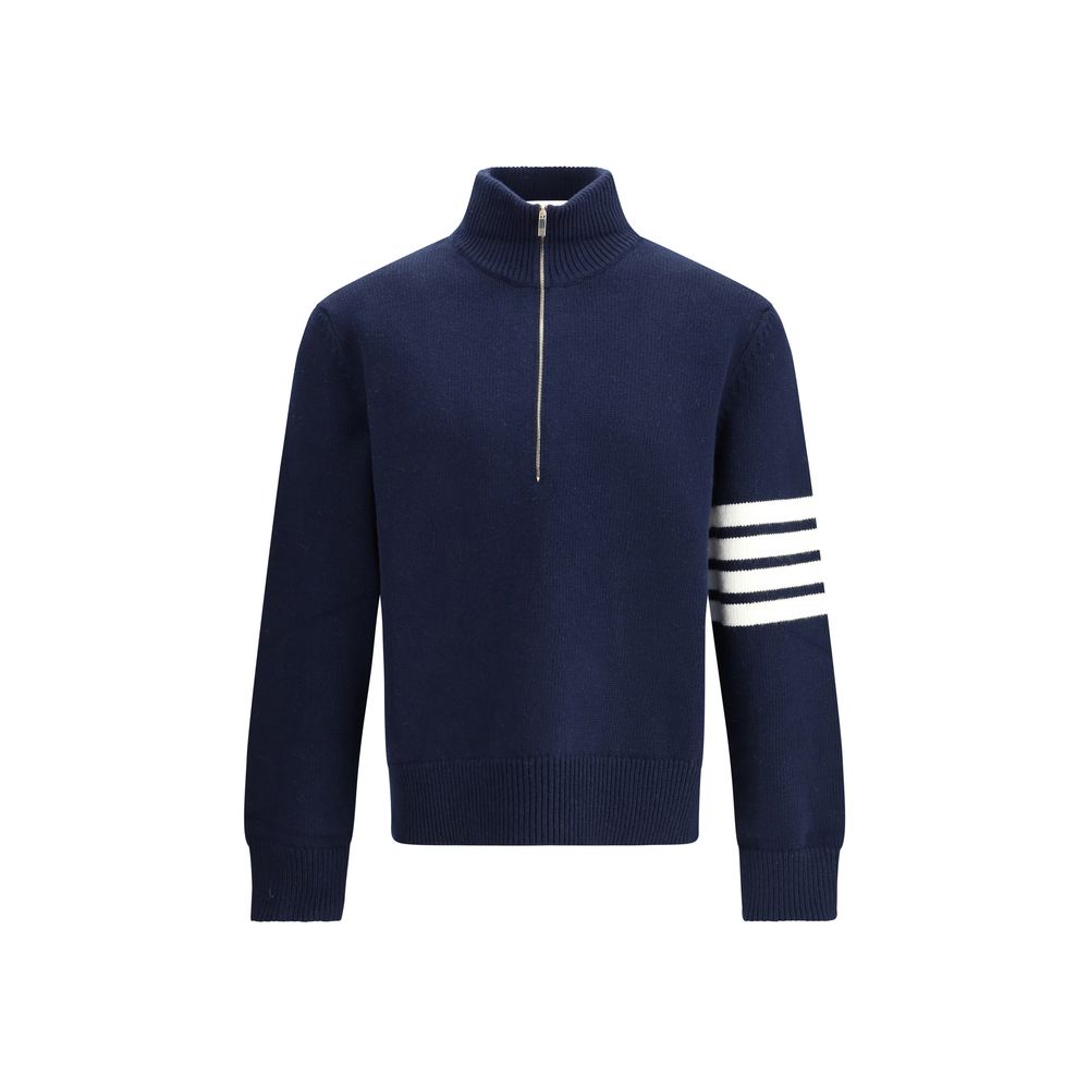 Thom Browne Blue Fleece Wool Sweatshirt