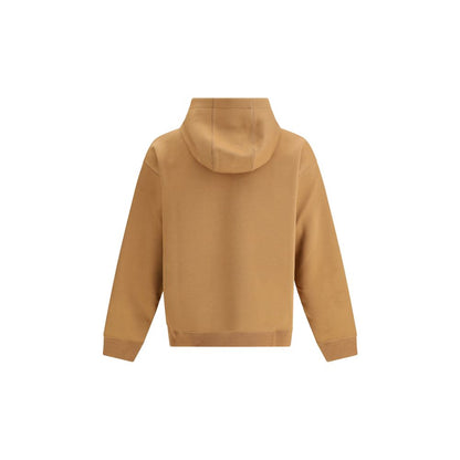 Back view of Fendi Beige Cotton Sweatshirt with hood, showcasing refined style and comfort.