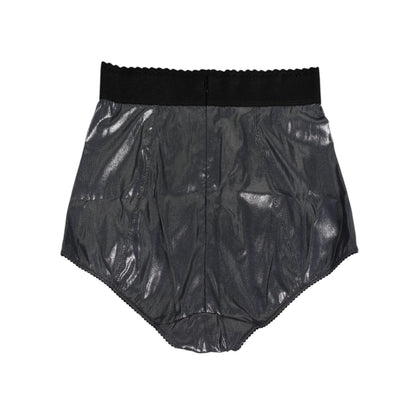 Dolce & Gabbana Gray Silk Stretch Slip Girdle Panty Underwear