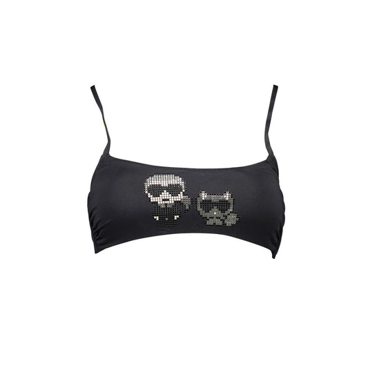 Karl Lagerfeld Black Elastane Swimwear