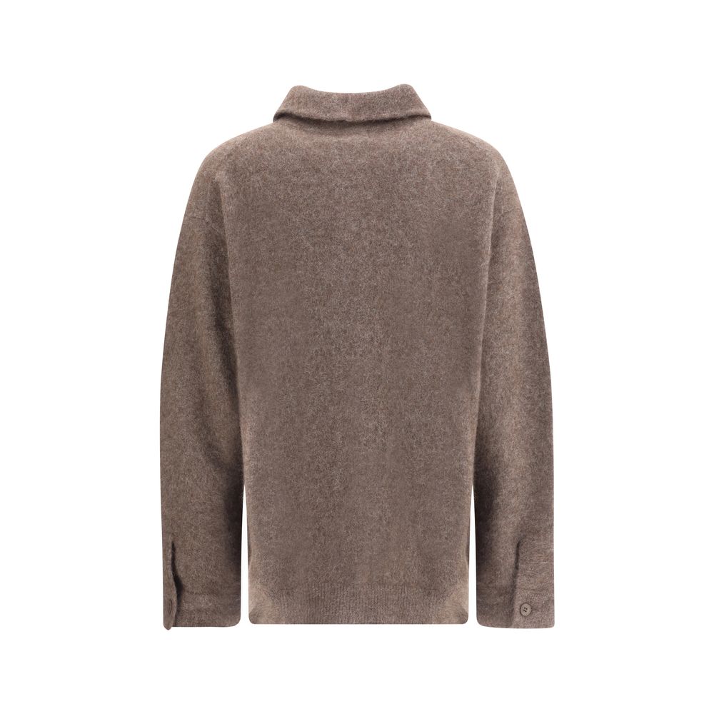 P.A.R.O.S.H. Brown Raccoon Fur Cardigan