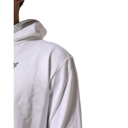 Dolce & Gabbana White Sacred Heart Hooded Sweatshirt Sweater