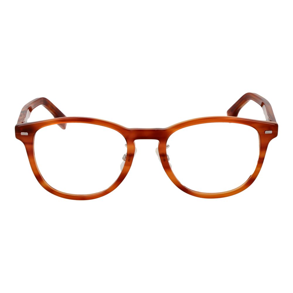 Hugo Boss Brown Acetate Glasses (Frames) for Men, Full-Rim, Panto style, Spring Hinge, Size 52-20-145 with Demo Lenses