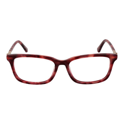 Guess Red Acetate Glasses (Frames) for women, rectangle style, red full-rim acetate frame with demo lenses. Size 50-15-140.