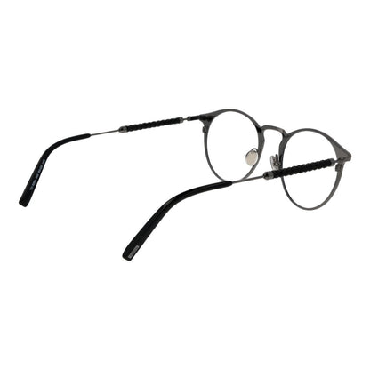 Alt Tag: Tod's Black Metal Glasses (Frames) for men in full-rim panto style with black metal frames and demo plastic lenses.