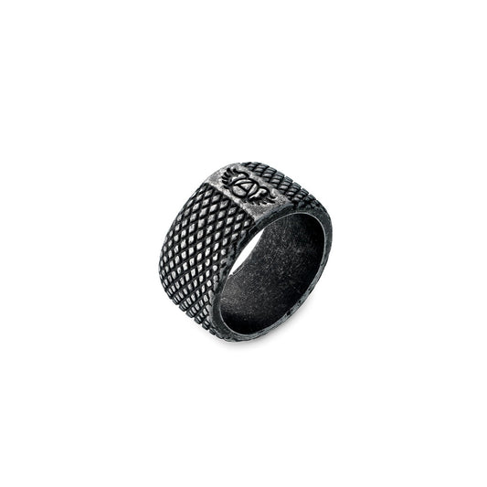 AN JEWELS JEWELRY Mod. AA.R01A-10 textured black ring
