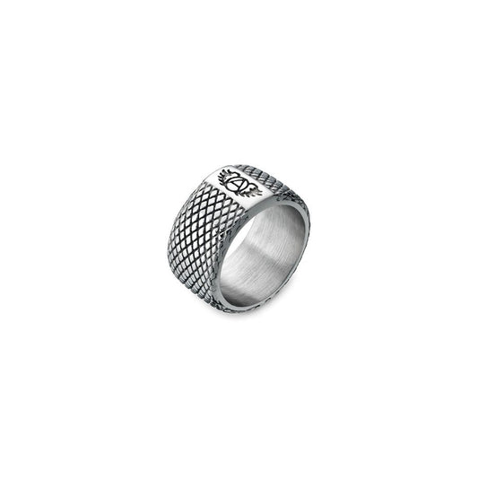 AN JEWELS JEWELRY Mod. AA.R01S-11 silver textured ring with intricate design