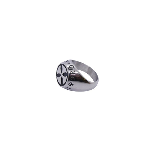 Silver ring with engravings, AN JEWELS JEWELRY Mod. AA.R260ASS-11 design, featuring circular emblem, elegant and stylish