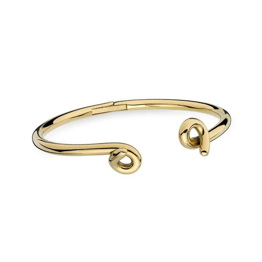 AN JEWELS JEWELRY Mod. AL.BAW03Y gold bangle with elegant twist design.