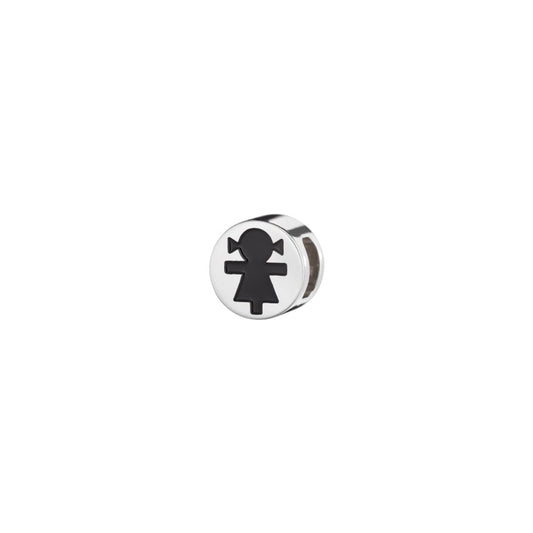 AN JEWELS JEWELRY Mod. AL.DLIMGIRL silver charm with girl silhouette