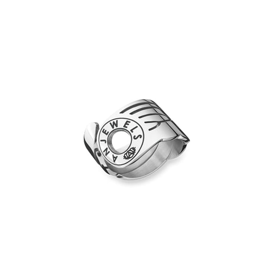 AN JEWELS JEWELRY Mod. AL.RFY01S-8 silver ring with logo design
